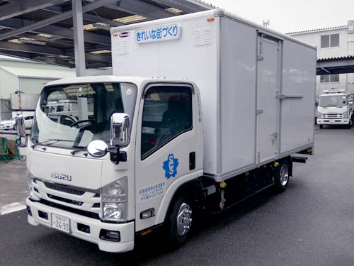 産業廃棄物収集車（コンテナ装着）